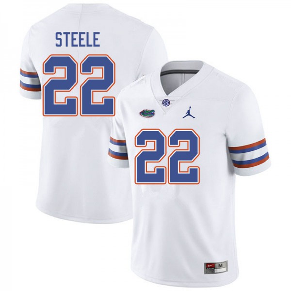 Jordan Brand Men #22 Chris Steele Florida Gators College Football Jerseys White